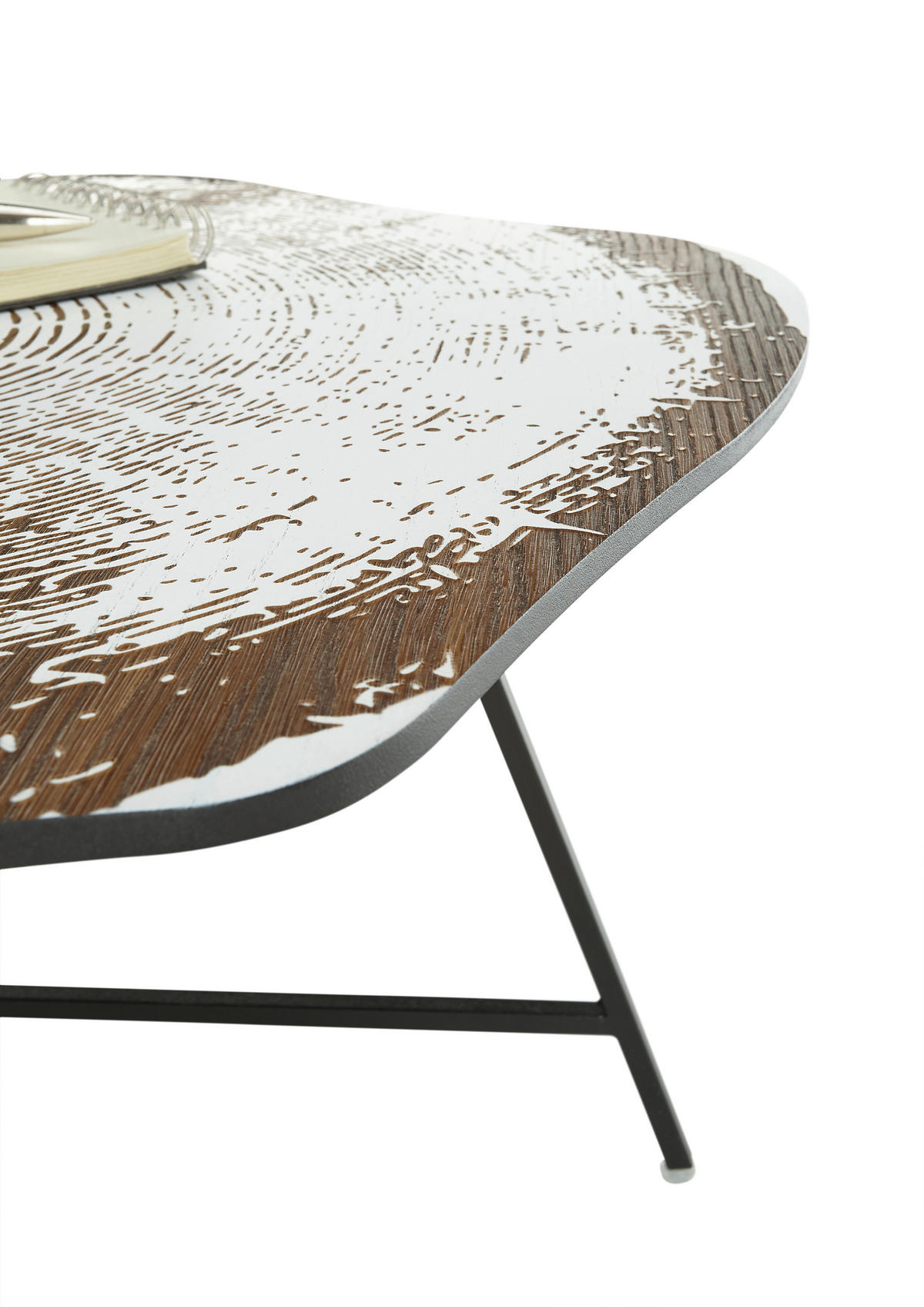 COUCHTISCH Schwarz, Weiß  - Schwarz/Weiß, LIFESTYLE, Holzwerkstoff/Metall (70/40cm) - MID.YOU