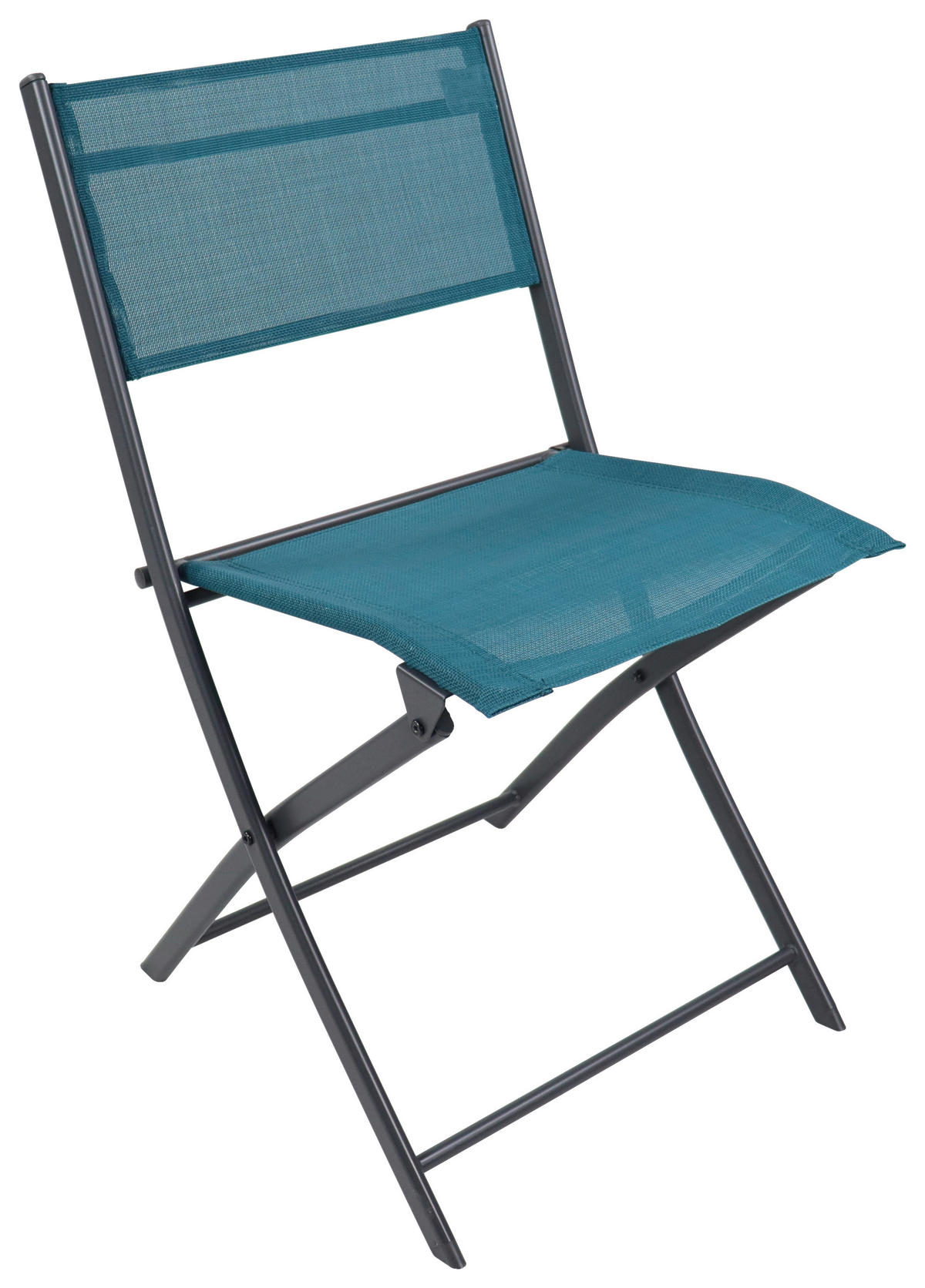 GARTENSTUHL-SET - Türkis/Schwarz, Modern, Textil/Metall (45/79/46cm) - Ambia Garden