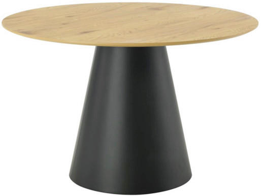 P & B JÍDELNÍ STŮL, černá, barvy dubu, 120/120/75 cm