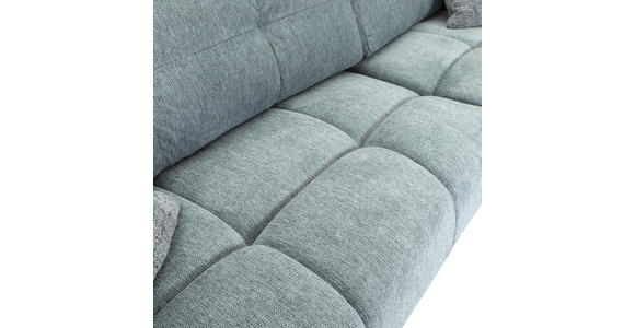 ECKSOFA  in Flachgewebe Mintgrün  - Schwarz/Mintgrün, KONVENTIONELL, Textil/Metall (295/180cm) - Carryhome