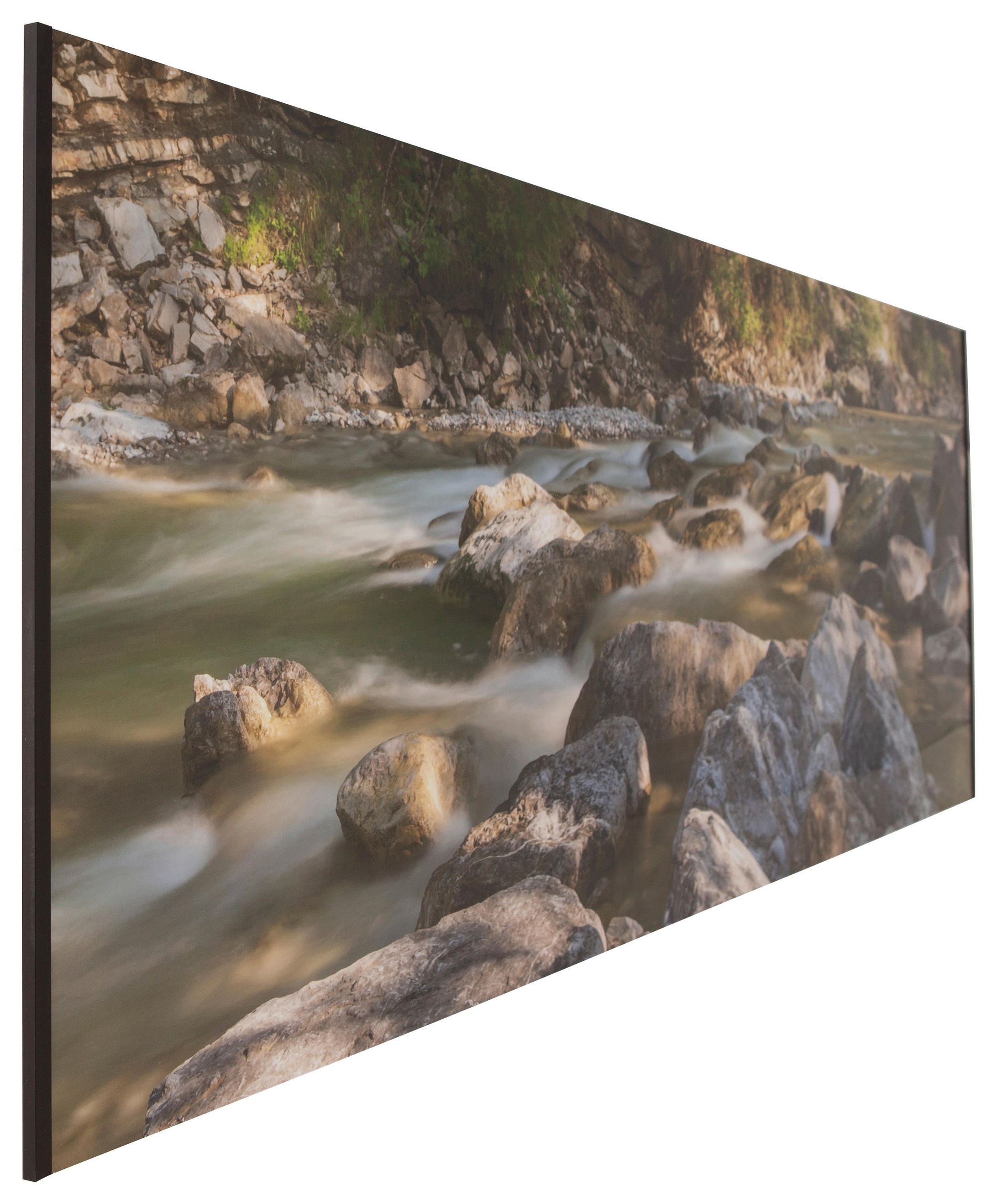BADRÜCKWAND  - Alufarben/Braun, Basics, Kunststoff/Metall (128/41/0,4cm) - Fani