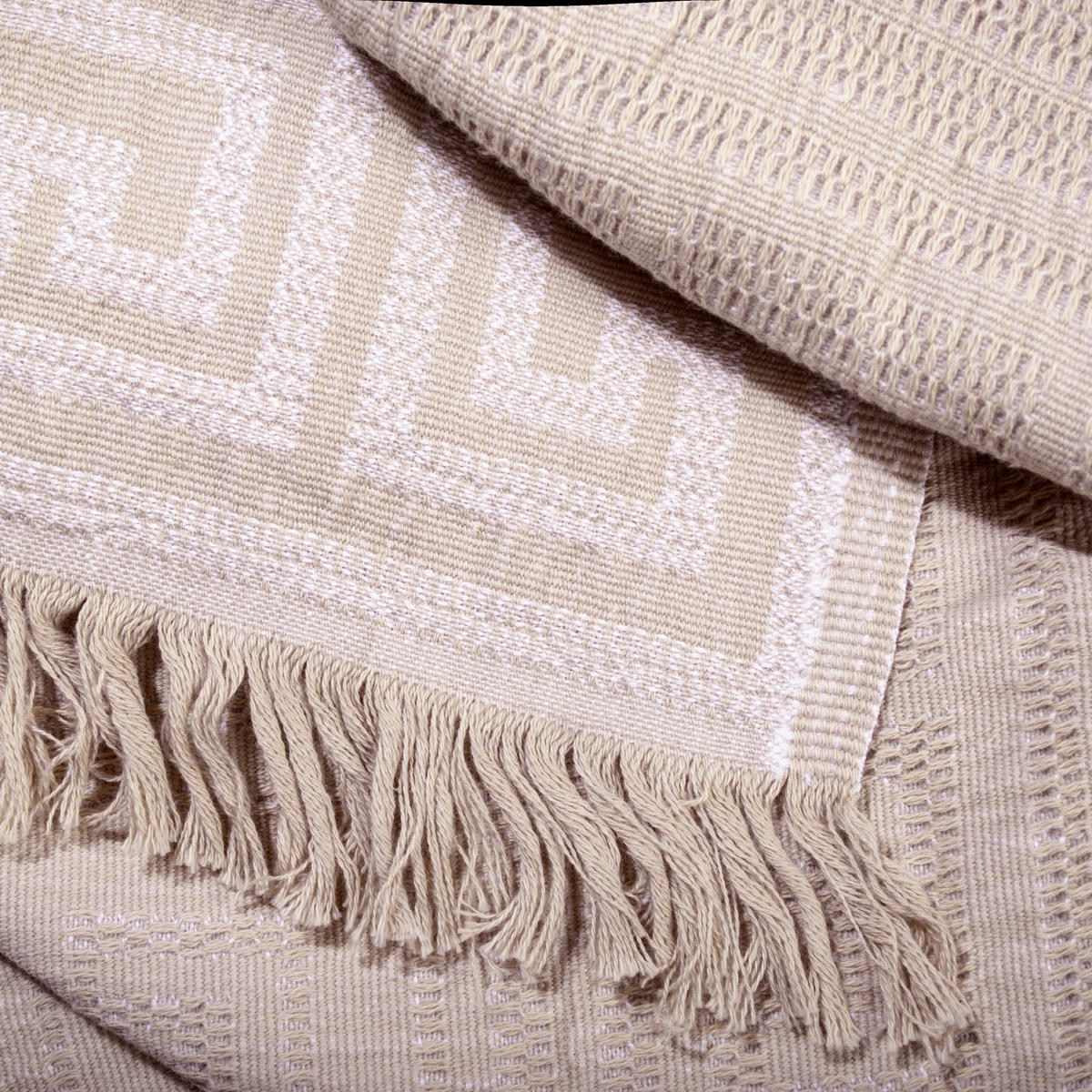 DECKE Sunny Leg 150/200 cm  - Naturfarben/Weiß, KONVENTIONELL, Textil (150/200cm) - Zoeppritz