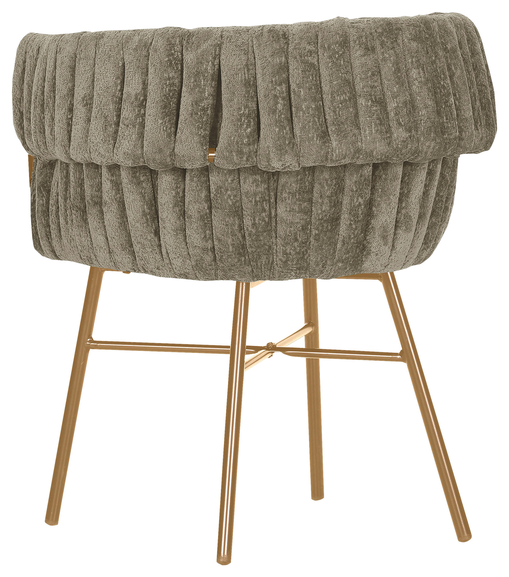 STOLIČKA S PODRÚČKAMI, ženilka, sivohnedá - sivohnedá/zlatá, Design, kov/textil (65/76/60cm) - Ambia Home