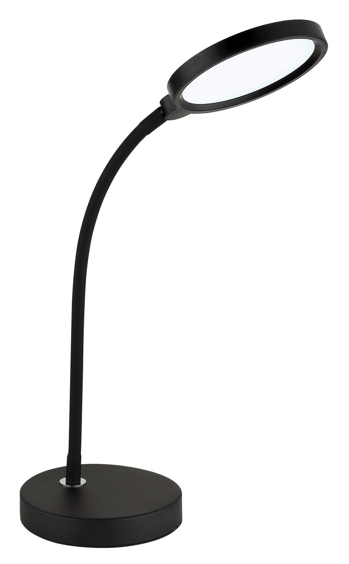 LED-TISCHLEUCHTE Kalderon 43/15/28 cm  - Opal/Schwarz, Design, Kunststoff/Metall (43/15/28cm) - Globo