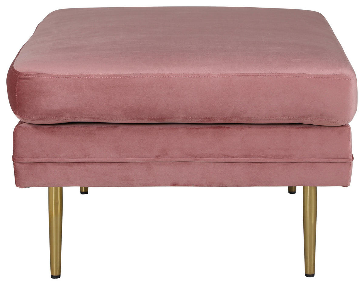 HOCKER Goldfarben, Pink  - Pink/Goldfarben, Design, Kunststoff/Textil (90/49/70cm) - Livetastic