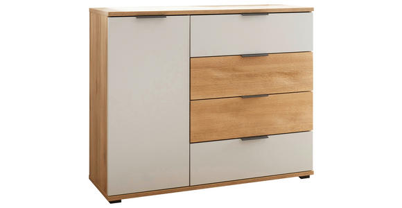 SIDEBOARD 120/96/38 cm  - Eichefarben/Hellgrau, Design, Holz/Holzwerkstoff (120/96/38cm) - Xora