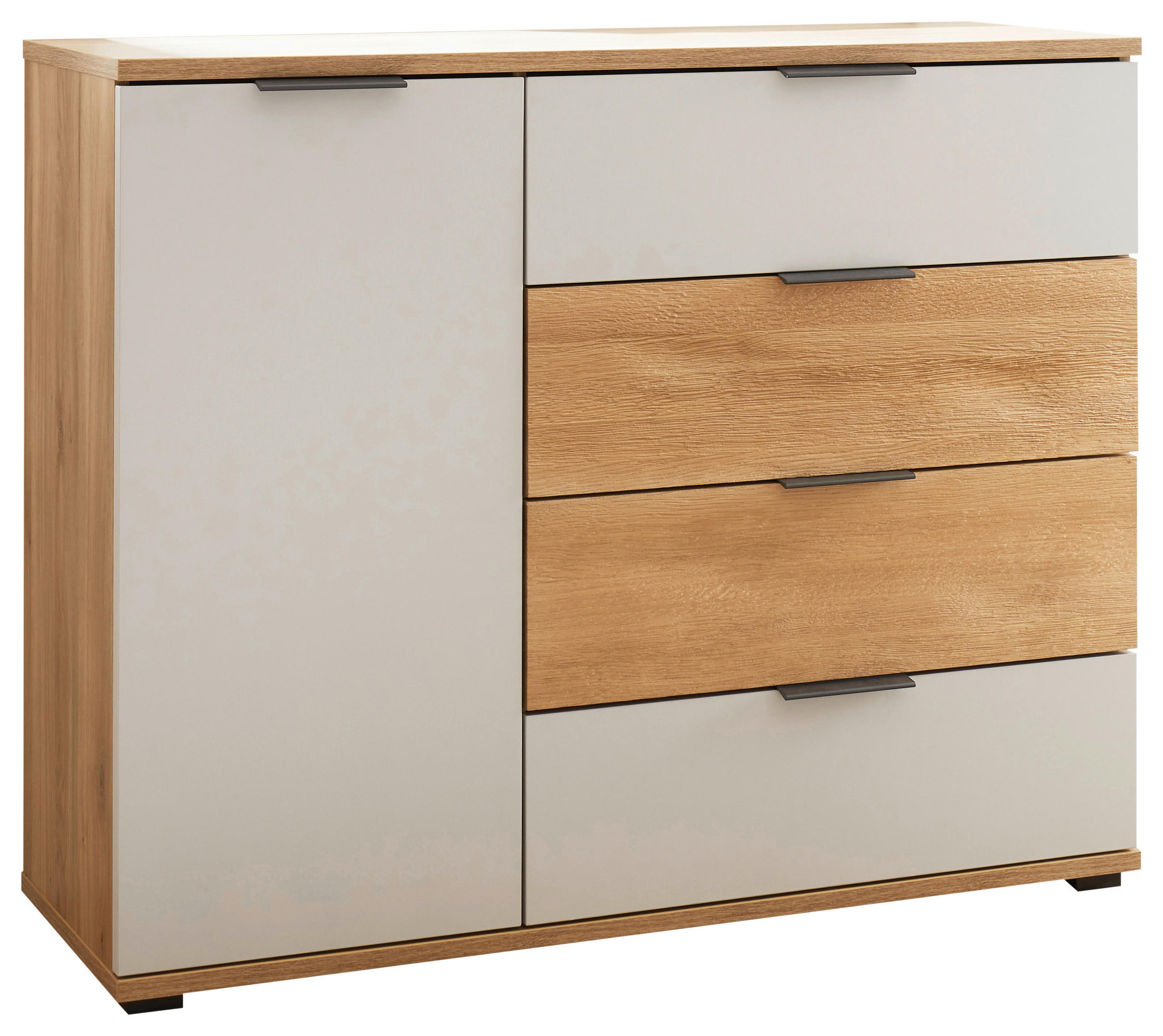 Xora Sideboard Eiche, Hellgrau 120x96x38 cm