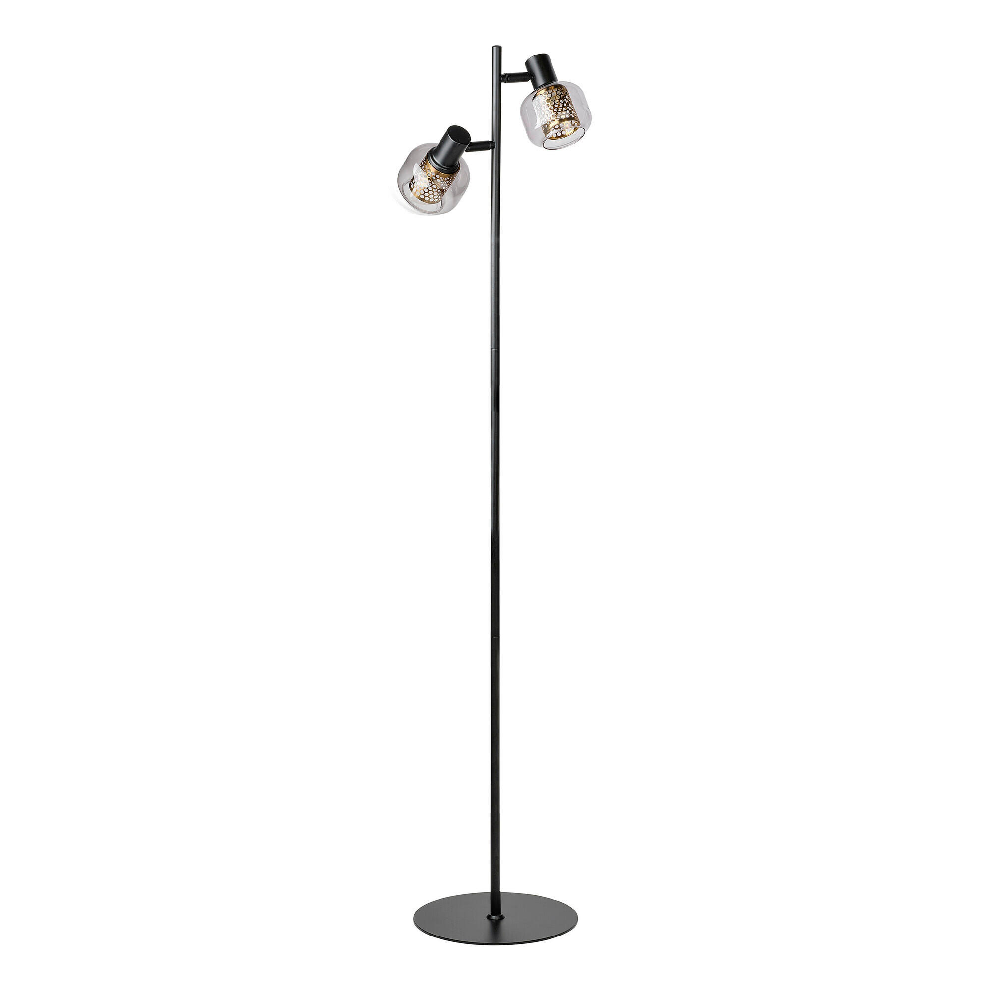STEHLEUCHTE 24/140 cm    - Schwarz, Basics, Glas/Metall (24/140cm) - Osram