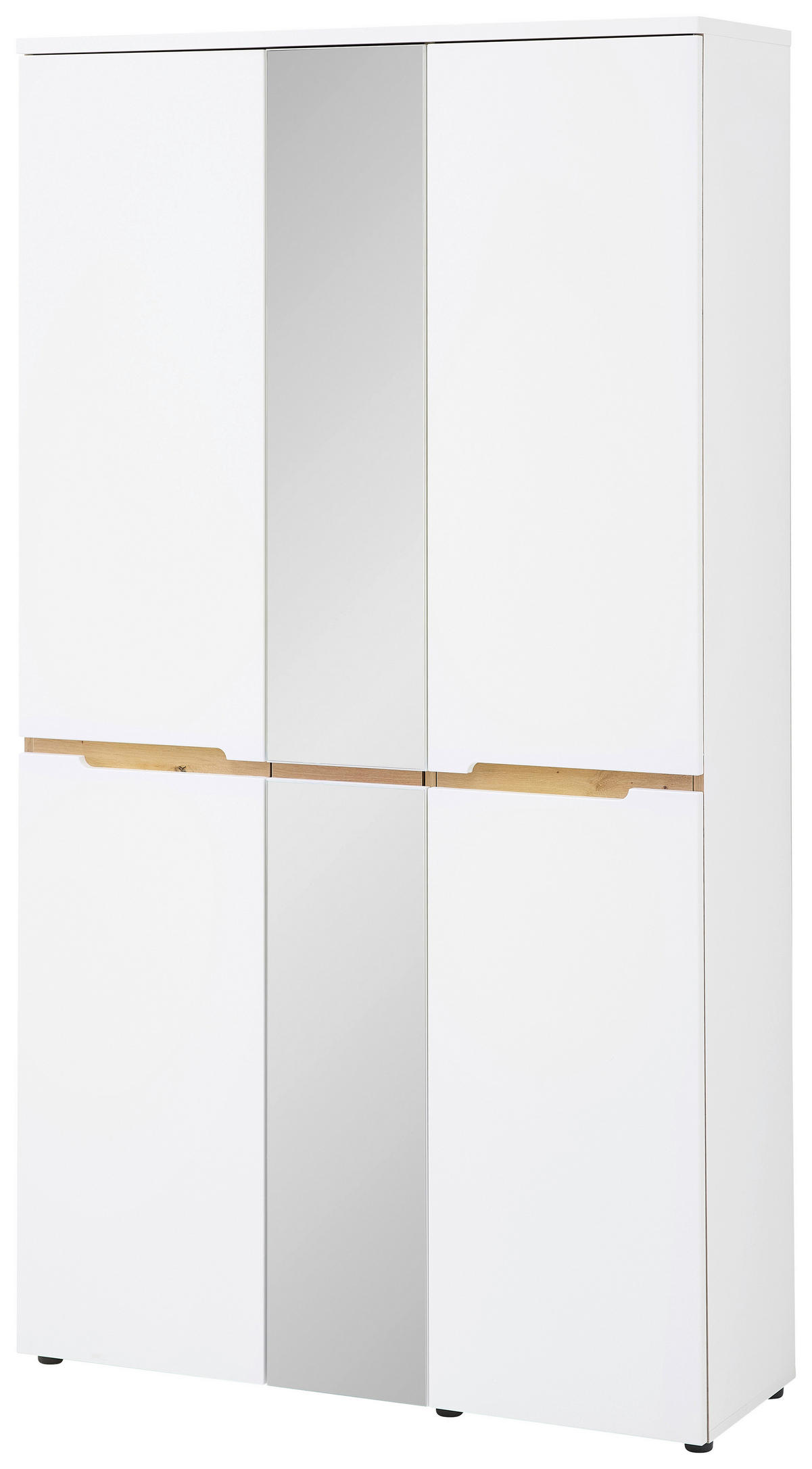 ORMAR GARDEROBNI  bijela, hrast Artisan  - bijela/hrast Artisan, Design, staklo/drvni materijal (105/192/38cm) - Voleo