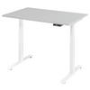 SCHREIBTISCH höhenverstellbar  - Weiß/Grau, KONVENTIONELL, Holzwerkstoff/Metall (120/80/64,5-129,5cm) - Venda