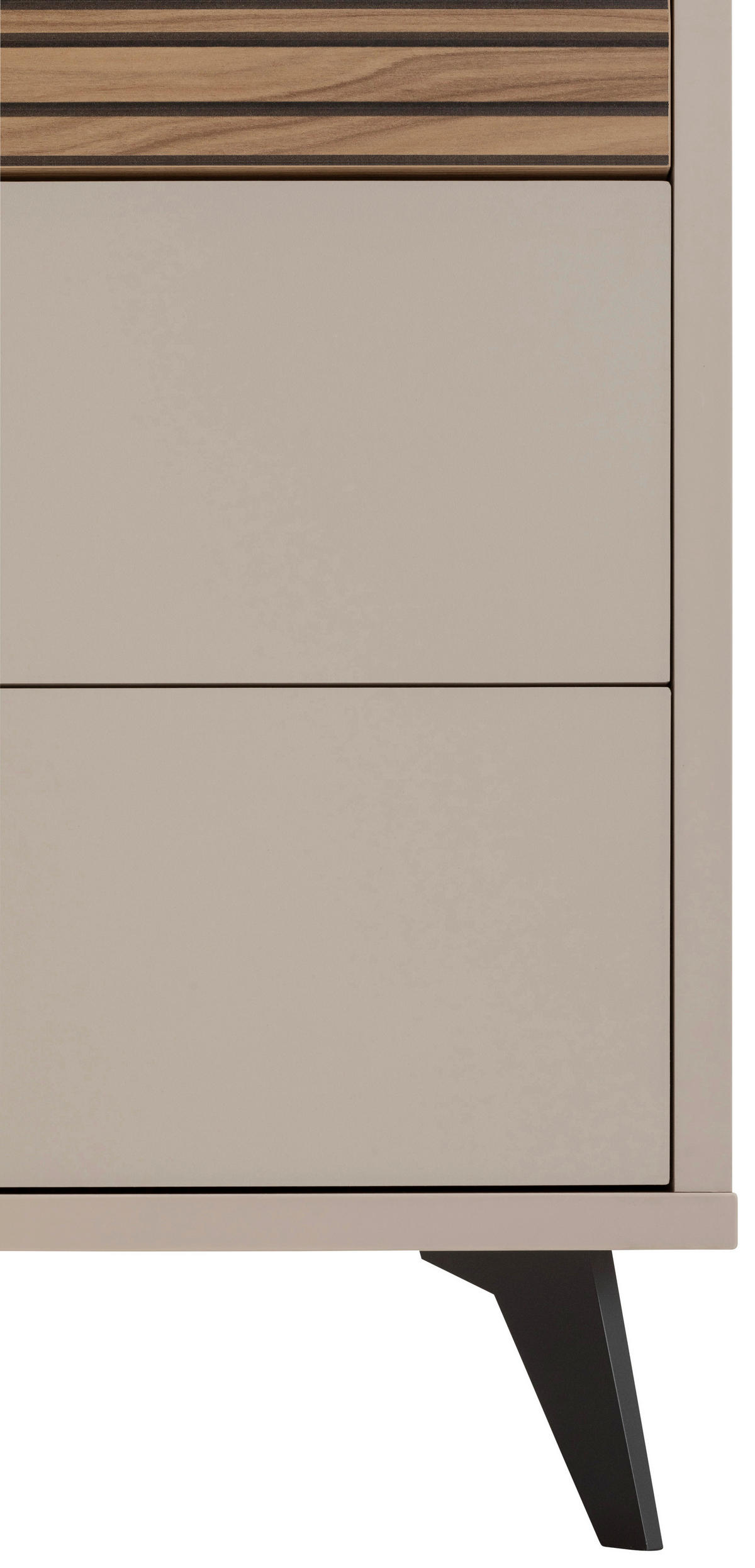 KOMODA, barve hrasta, bež  - temno siva/barve hrasta, Moderno, kovina/leseni material (90/94/45cm) - Xora