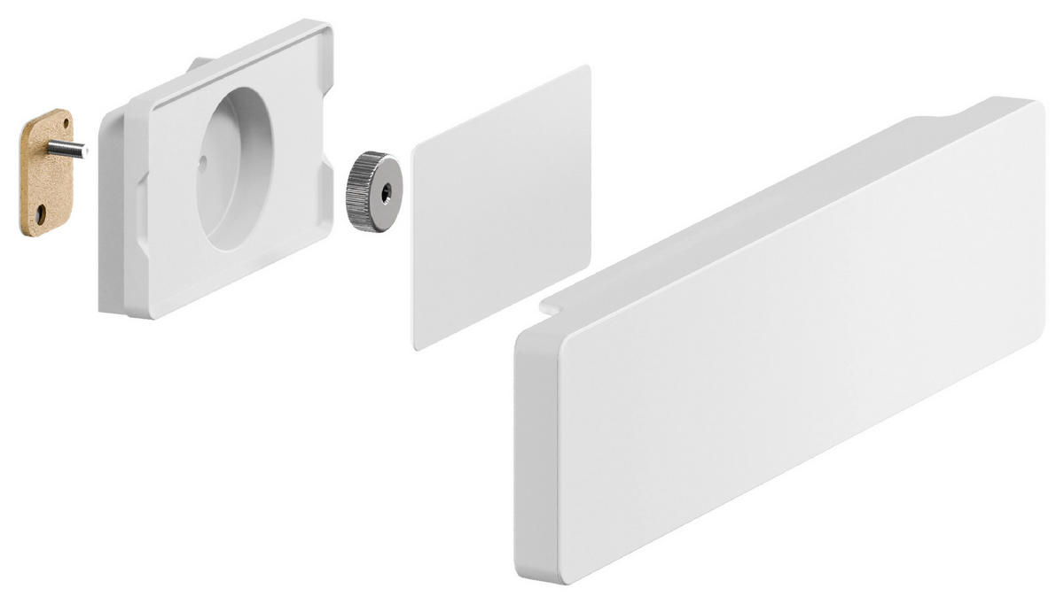 MESSERLEISTE  - Weiß, Basics, Kunststoff/Metall (26,5/6,5/2,5cm) - Tesa