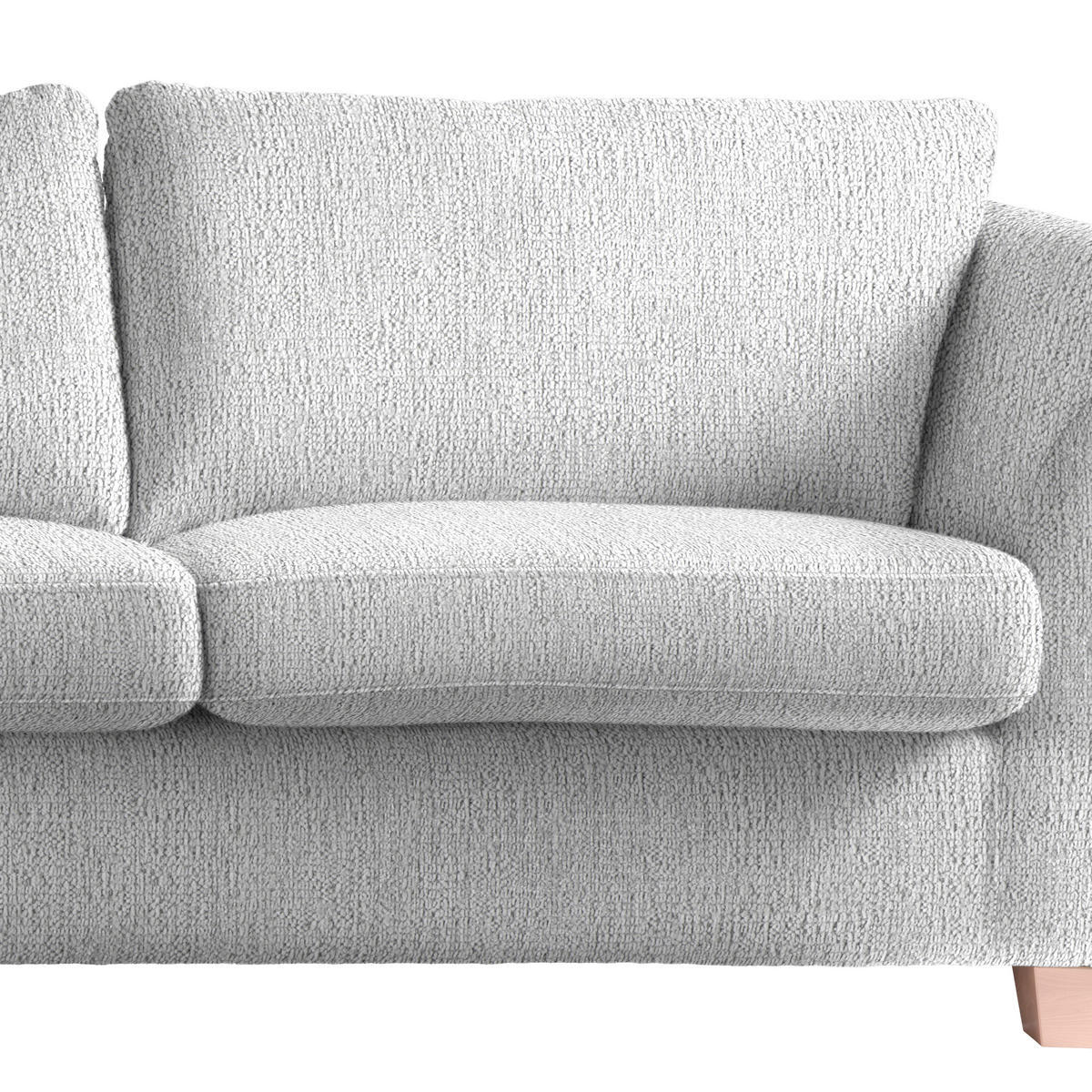 3-SITS SOFFA i chenille silver  - silver/naturfärgad, trä/textil (216/70-85/95cm) - MID.YOU