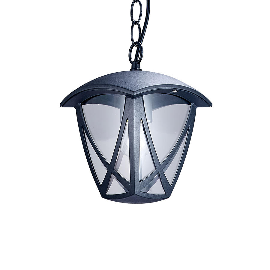 PLAFONIERĂ DE EXTERIOR - străveziu/negru, Basics, plastic/metal (17/17/84cm)