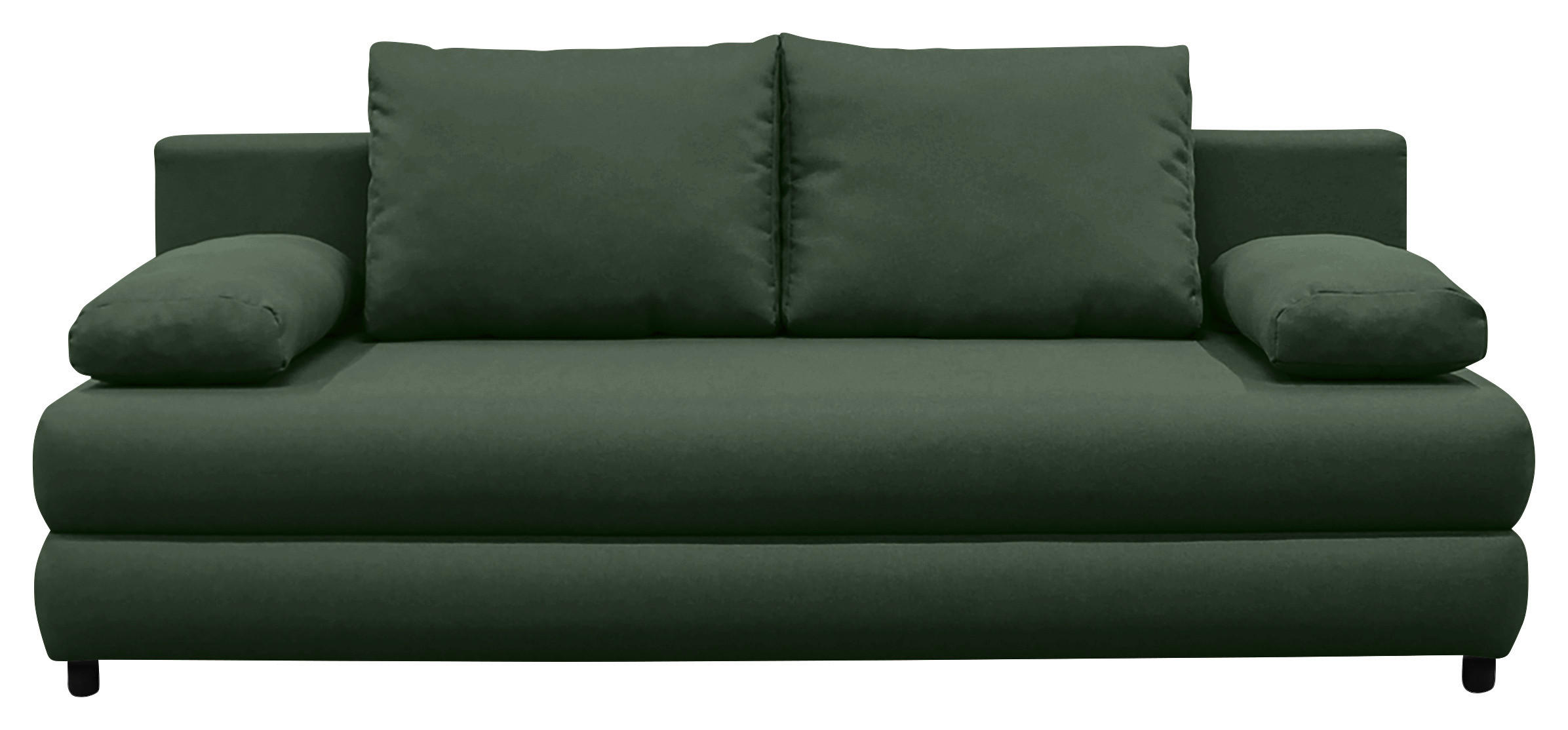 SCHLAFSOFA in Webstoff Grün  - Schwarz/Mintgrün, Design, Kunststoff/Textil (200/88/87cm) - P & B