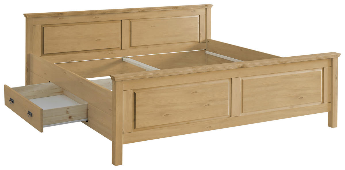 BETT 200/200 cm  in Laugenfarbig  - Laugenfarbig, ROMANTIK / LANDHAUS, Holz (200/200cm) - Boxxx