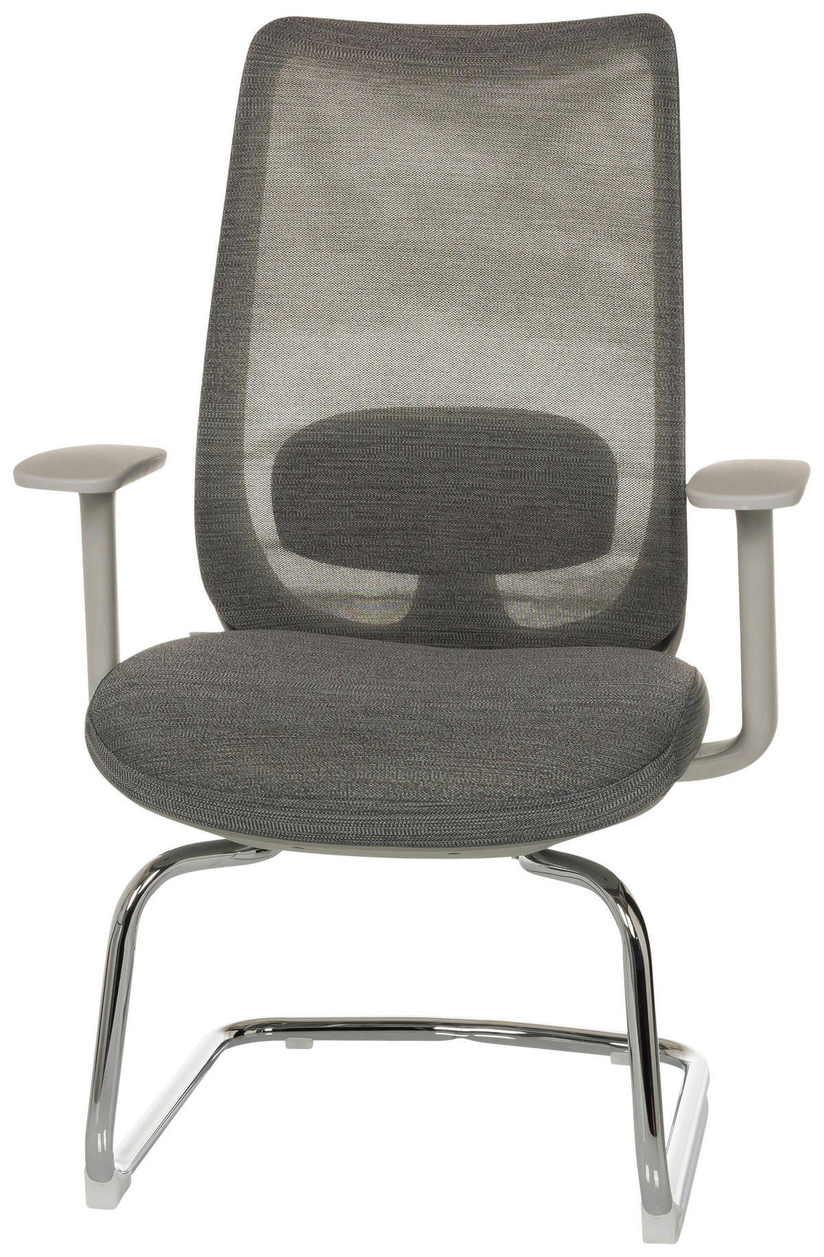 BESUCHERSTUHL Grau  - Silberfarben/Grau, MODERN, Kunststoff/Textil (67cm) - MID.YOU