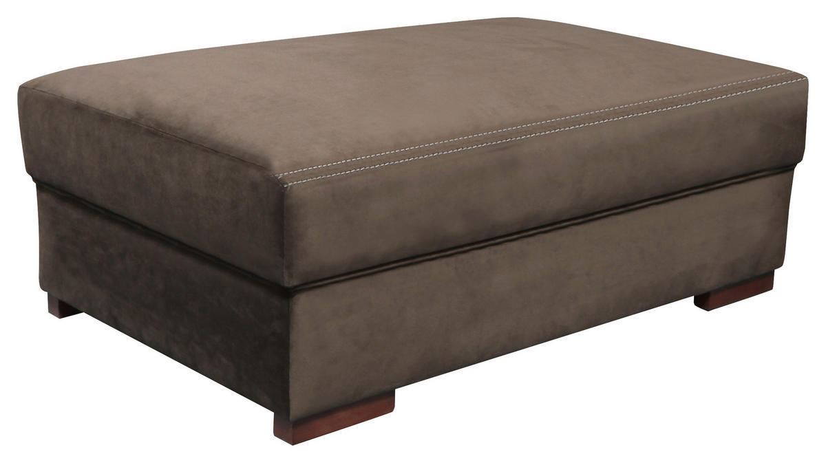 HOCKER in Textil Braun  - Wengefarben/Beige, Lifestyle, Holz/Textil (120/44/75cm) - Landscape