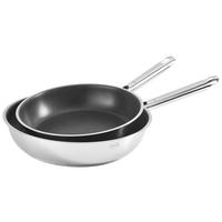 PFANNENSET ELEGANCE Edelstahl 2-teilig  - Edelstahlfarben, Basics, Metall (24+28cm) - Rösle