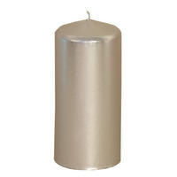 STUMPENKERZE  - Silberfarben, Basics (130x57mm)