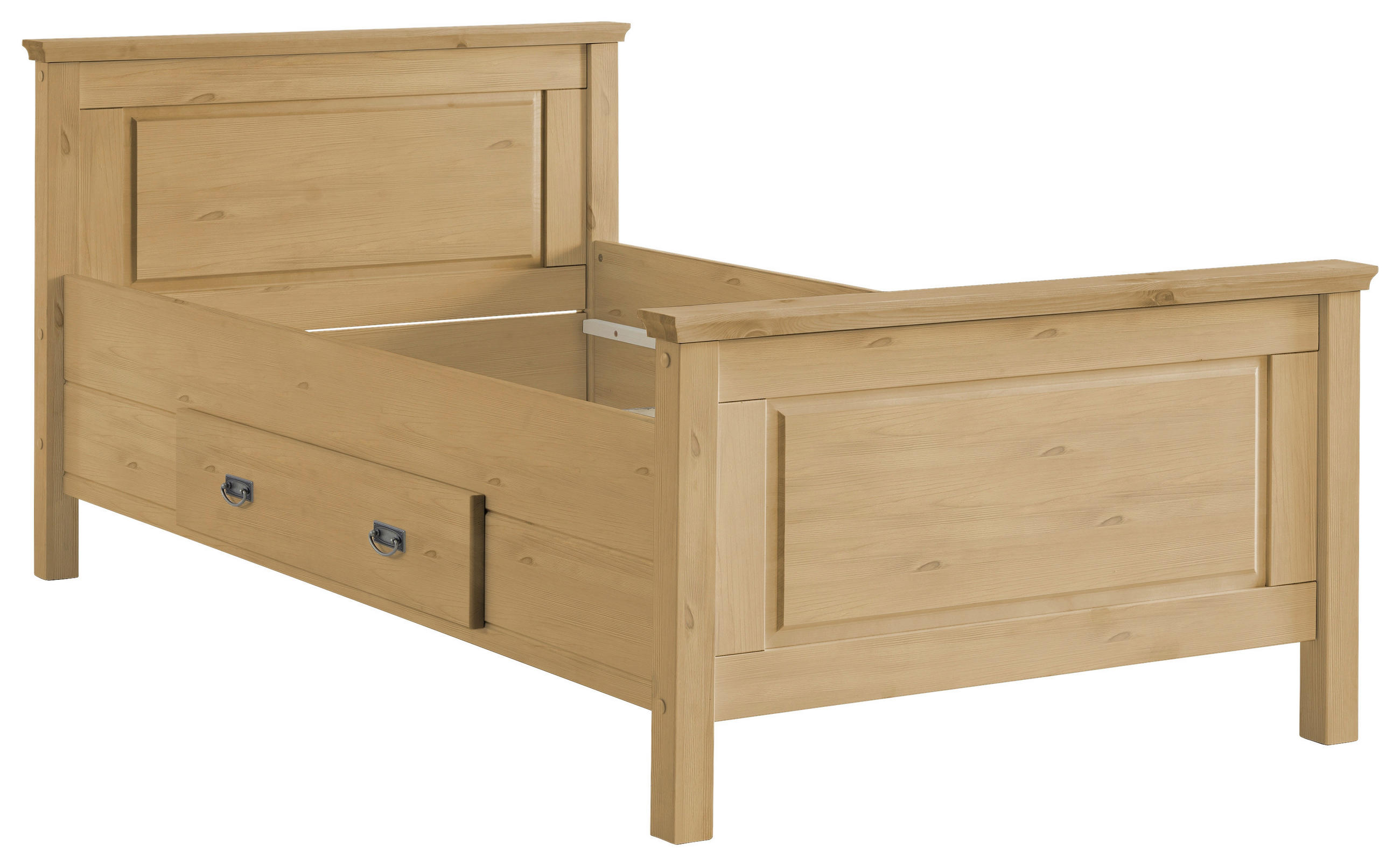 BETT 100/200 cm  in Laugenfarbig  - Laugenfarbig, ROMANTIK / LANDHAUS, Holz (100/200cm) - Boxxx
