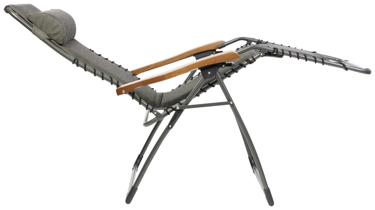 GARTEN-RELAXSESSEL 67/120/70 cm  - Anthrazit/Dunkelbraun, Basics, Holz/Textil (67/120/70cm)