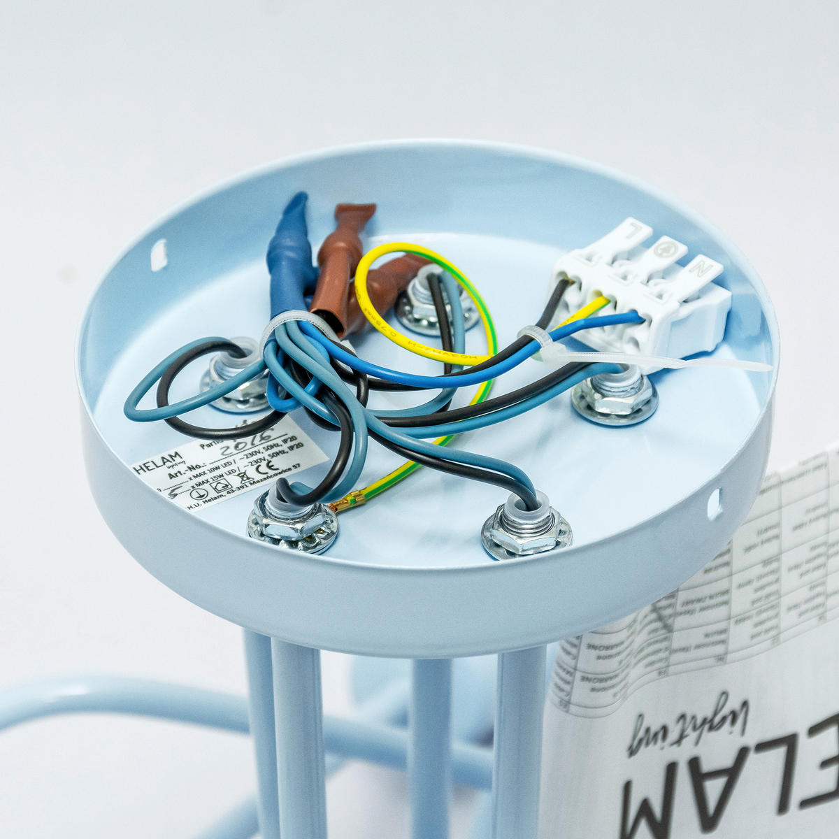 KINDERDECKENLEUCHTE OXFORD 50/50/31 cm   - Pastellblau, LIFESTYLE, Metall (50/50/31cm)