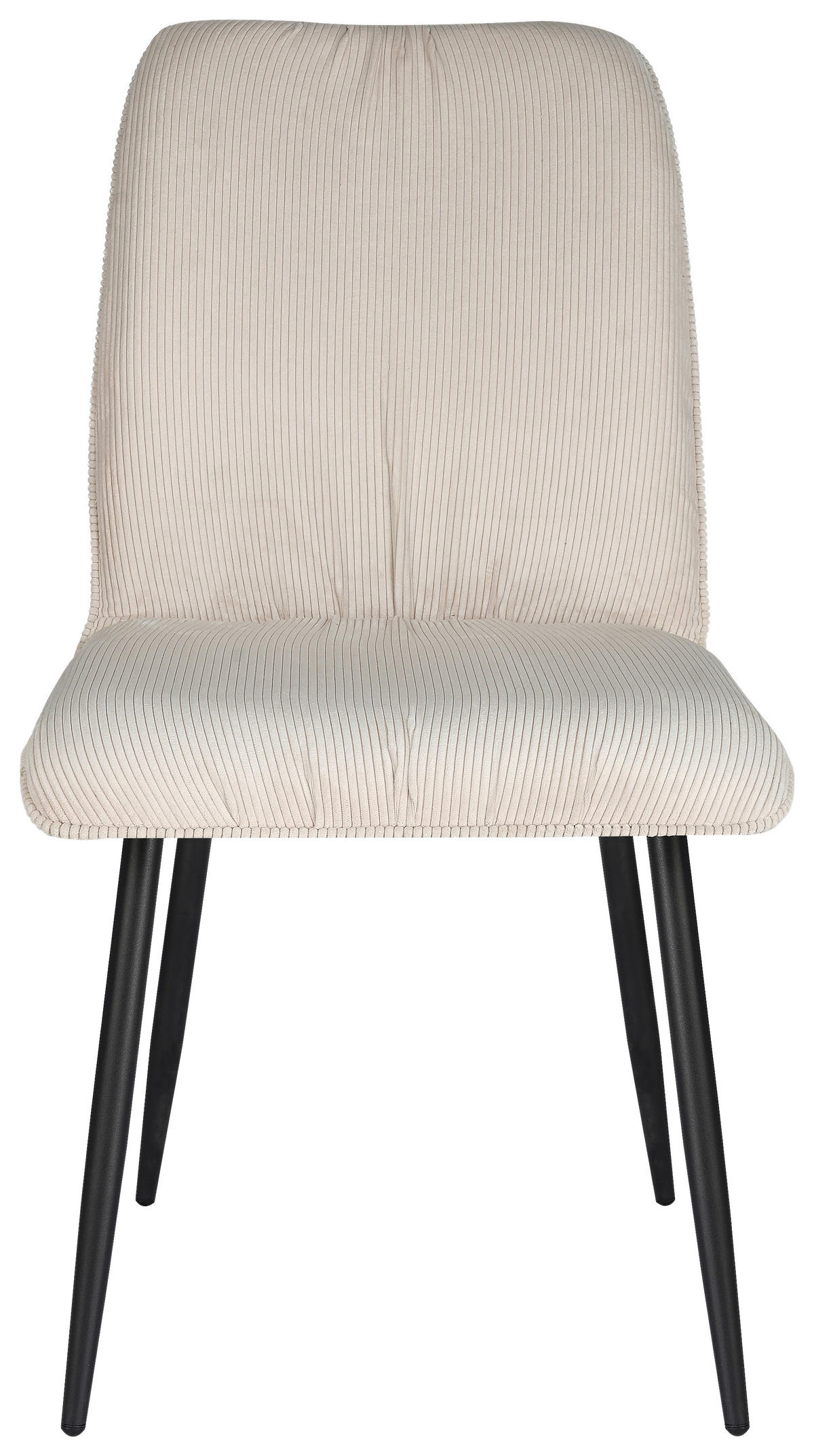 STOL, kovina, tekstil črna, bež  - črna/bež, Design, kovina/tekstil (49/90/61cm) - Stylife