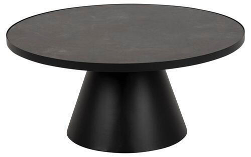 COUCHTISCH Hartglas rund Schwarz  - Schwarz, KONVENTIONELL, Glas/Keramik (85,7/40cm)