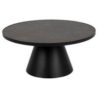 COUCHTISCH in Metall, Glas, Keramik  - Schwarz, Konventionell, Glas/Keramik (85,7/40cm)