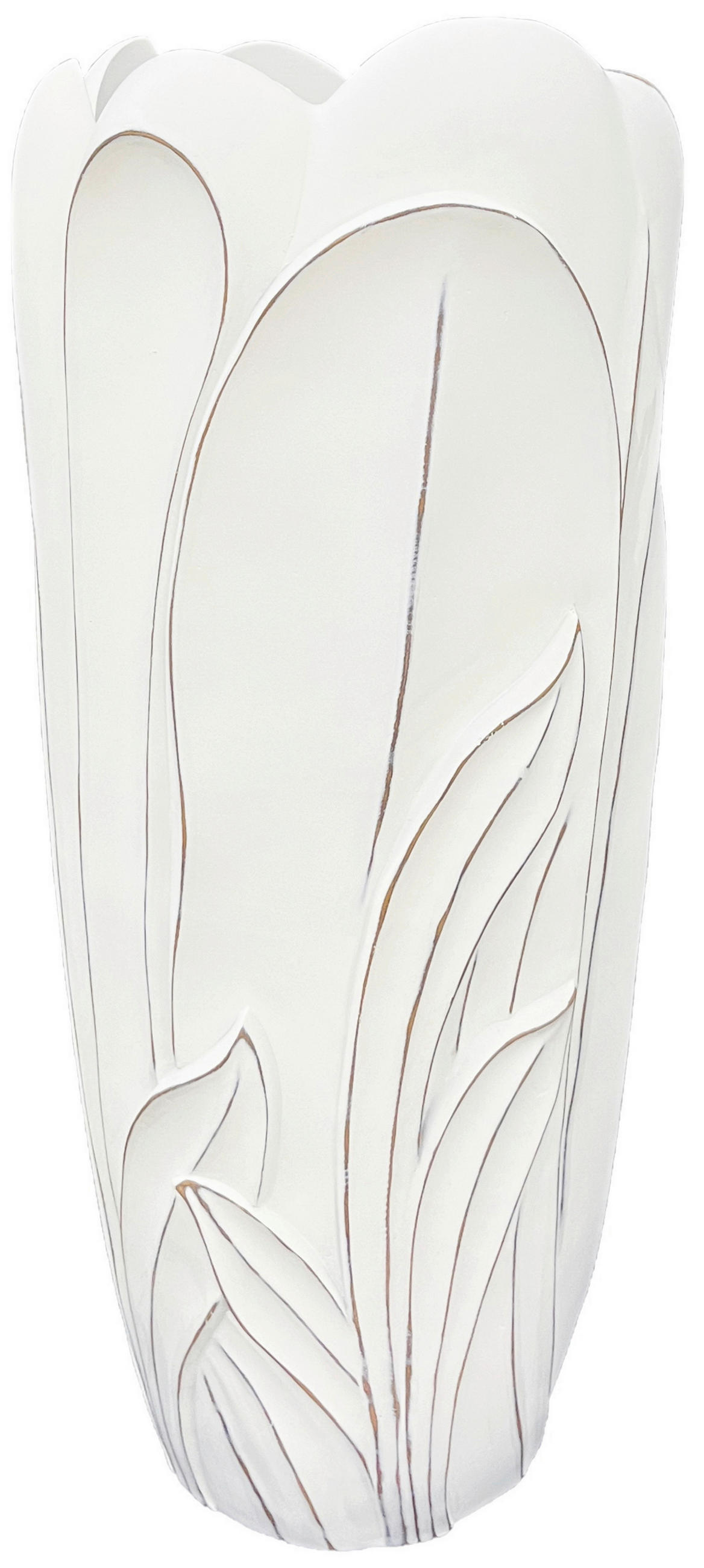 VAS 69 cm  - vit/brun, Basics, plast (30,5/69cm) - Ambia Home