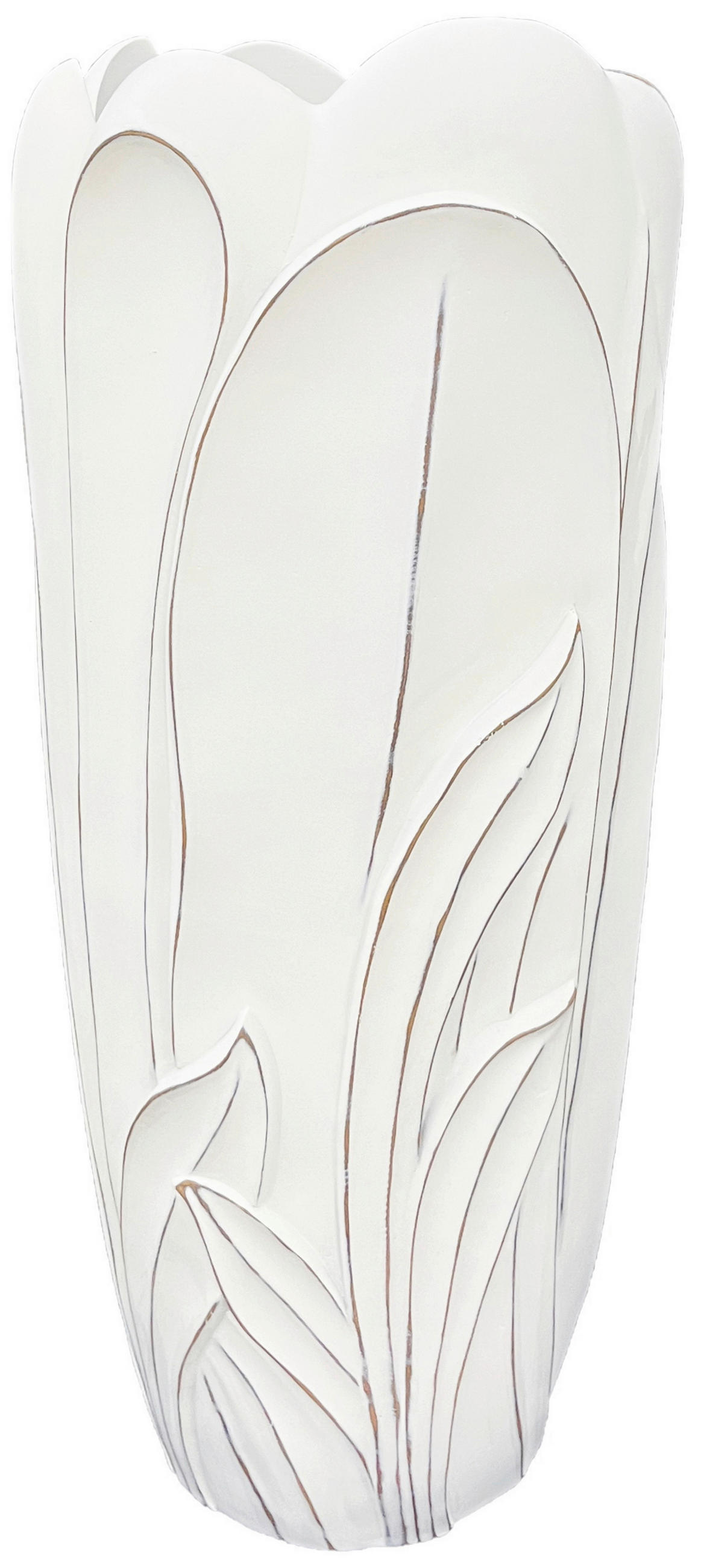 VASE 69 cm  - Braun/Weiß, Basics, Kunststoff (30,5/69cm) - Ambia Home