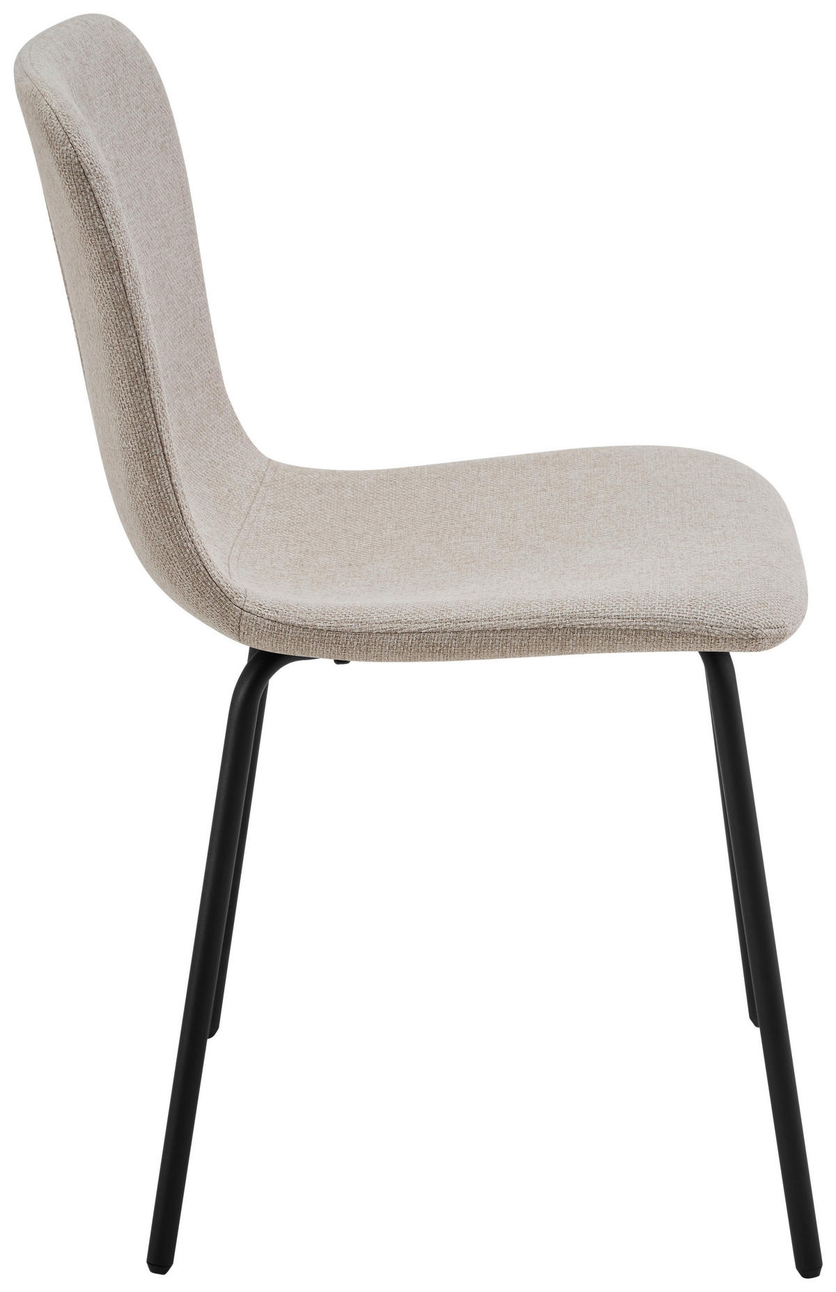 STUHL   Webstoff  Schwarz, Taupe  - Taupe/Schwarz, Design, Textil/Metall (45/79/53cm) - Stylife