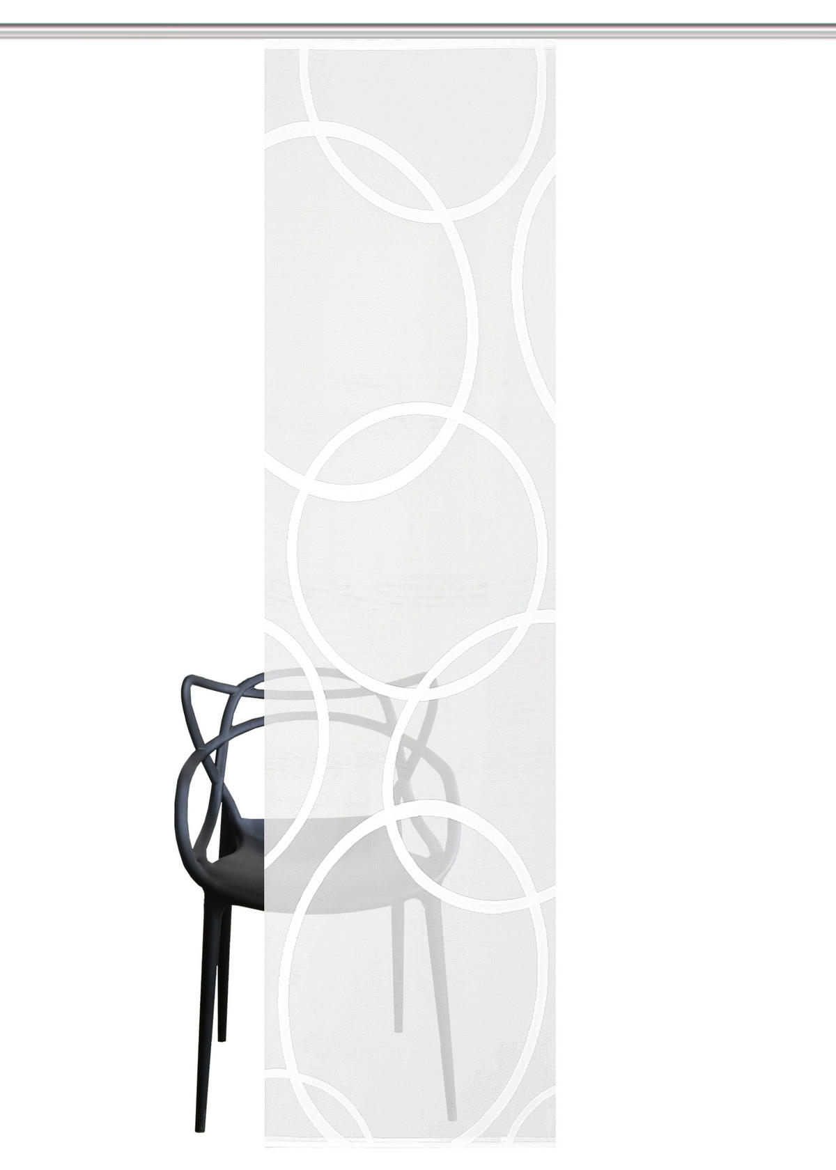 FLÄCHENVORHANG in Weiß halbtransparent  - Weiß, Basics, Textil (57/245cm)