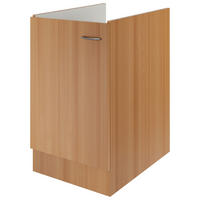 SPÜLENUNTERSCHRANK 50/82/57 cm  in Buchefarben  - Edelstahlfarben/Buchefarben, Holzwerkstoff/Kunststoff (50/82/57cm) - FlexWell