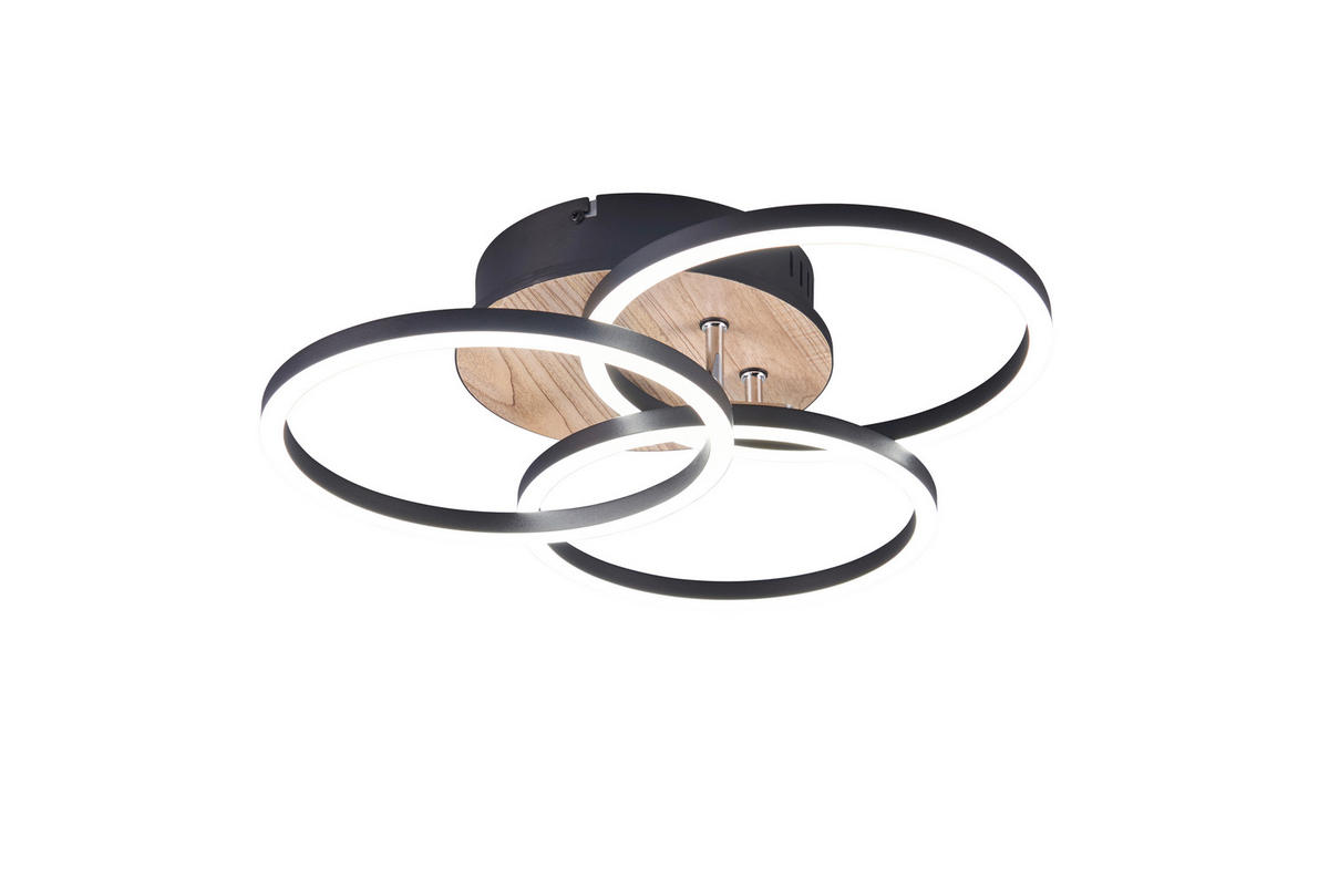 LED-DECKENLEUCHTE 44/9,5 cm   - Braun, Design, Kunststoff (44/9,5cm)