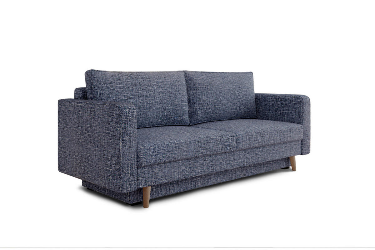 SCHLAFSOFA COCO in Blau  - Blau/Erlefarben, Design, Holzwerkstoff/Kunststoff (232/90/97cm) - MID.YOU