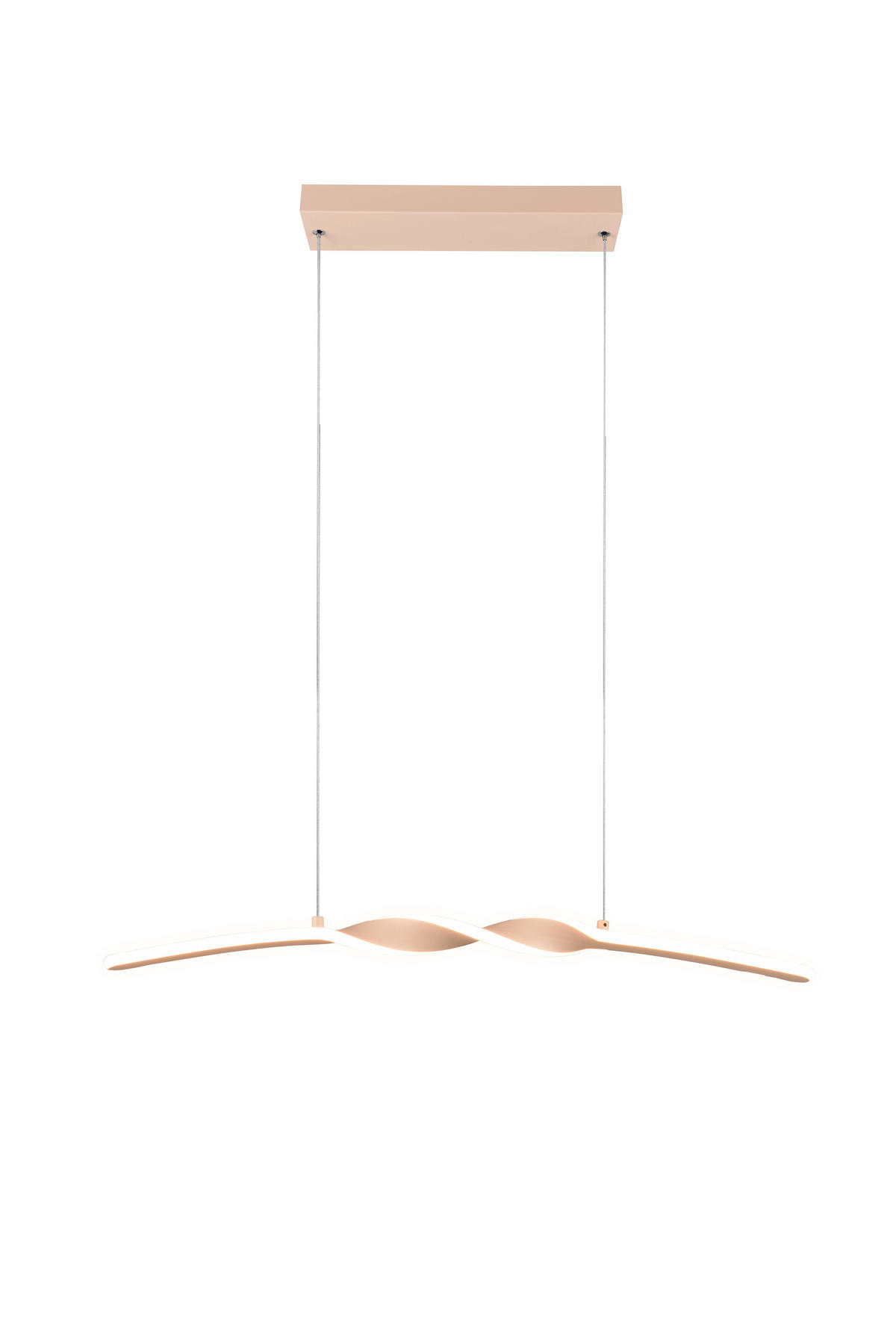 LED-HÄNGELEUCHTE 79/9/150 cm    - Sandfarben/Weiss, Design, Kunststoff/Metall (79/9/150cm)