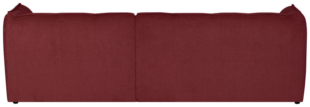 ECKSOFA LIVOLI in Chenille Bordeaux  230/218 cm  - Bordeaux/Schwarz, Design, Textil (230/218cm) - MID.YOU
