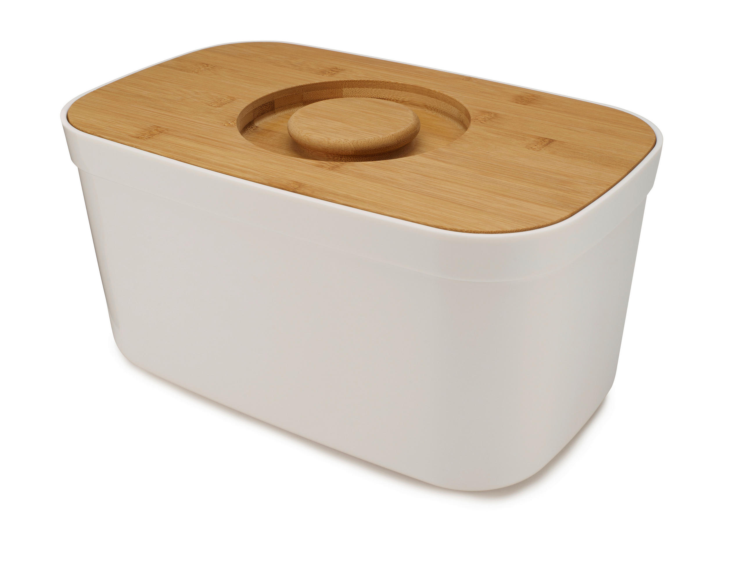 POSODA ZA KRUH   37/18/22 cm           - bela, Basics, umetna masa/les (37/18/22cm) - Joseph Joseph