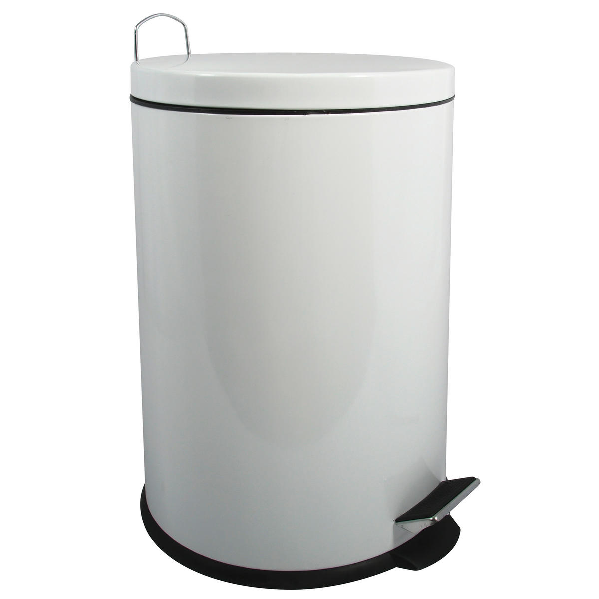 TRETEIMER Steel 20 L  - Schwarz/Weiß, Basics, Kunststoff/Metall (29.3/45/29.3cm) - Spirella