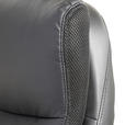 CHEFSESSEL Lederlook Schwarz  - Schwarz, KONVENTIONELL, Kunststoff/Textil (72/113-121/72cm) - Cantus