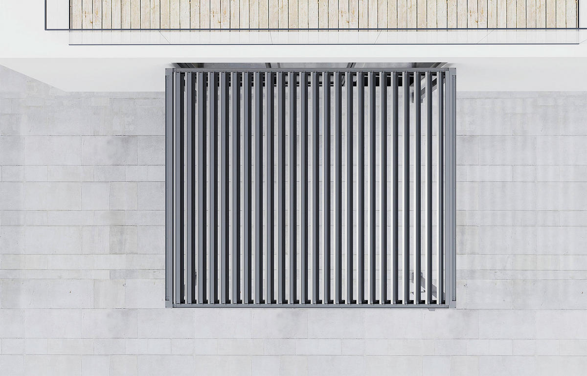 PERGOLA velikost: 359/296/238 cm - antracitová, Basics, kov (359/296/238cm) - Gardenson