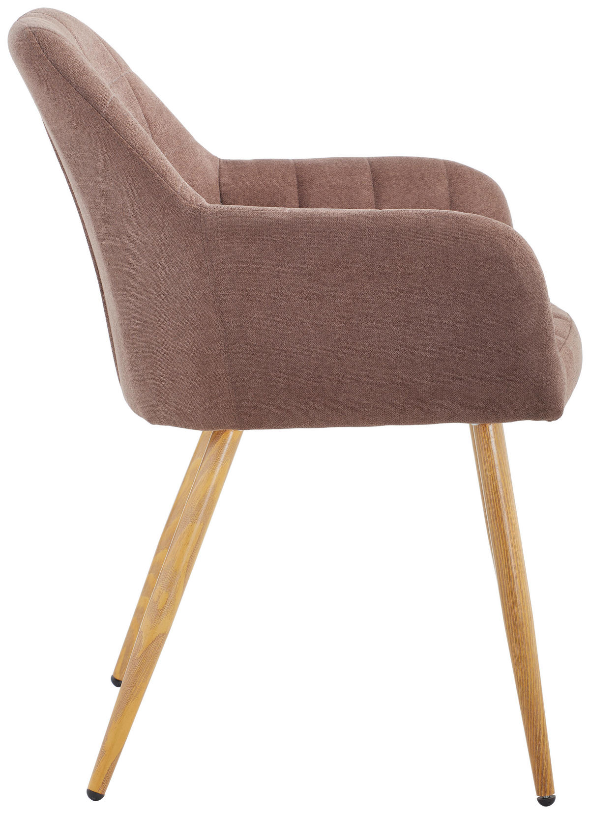 ARMLEHNSTUHL  in Eisen Samt  - Eichefarben/Braun, MODERN, Textil/Metall (57/82/60cm) - MID.YOU