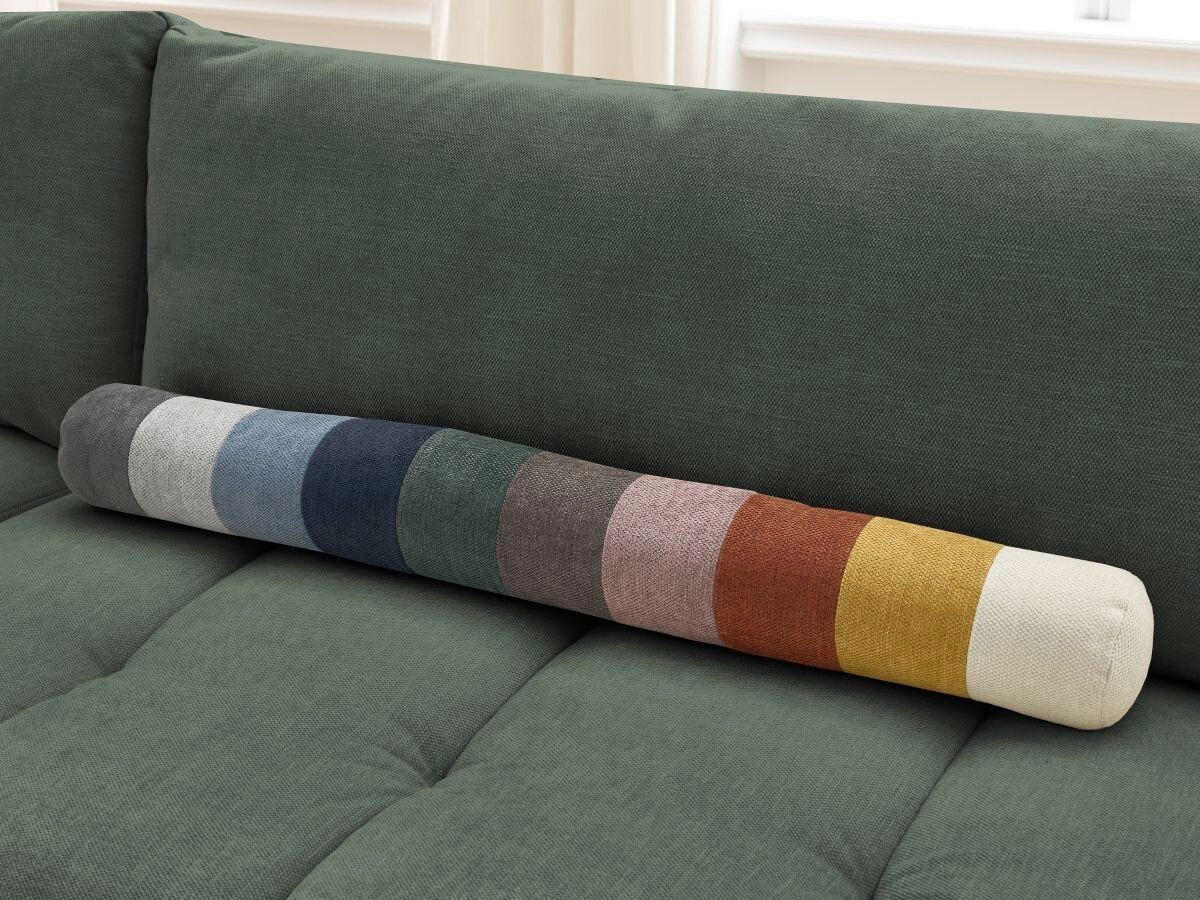 ECKSCHLAFSOFA FUJI Leinenoptik Grün  inkl.  - Schwarz/Grün, MODERN, Kunststoff/Textil (204/282cm)
