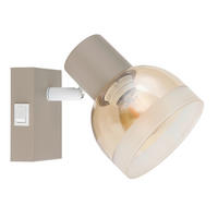 STRAHLER Kairo 10/14/12 cm  - Sandfarben/Weiß, Design, Glas/Metall (10/14/12cm) - Globo