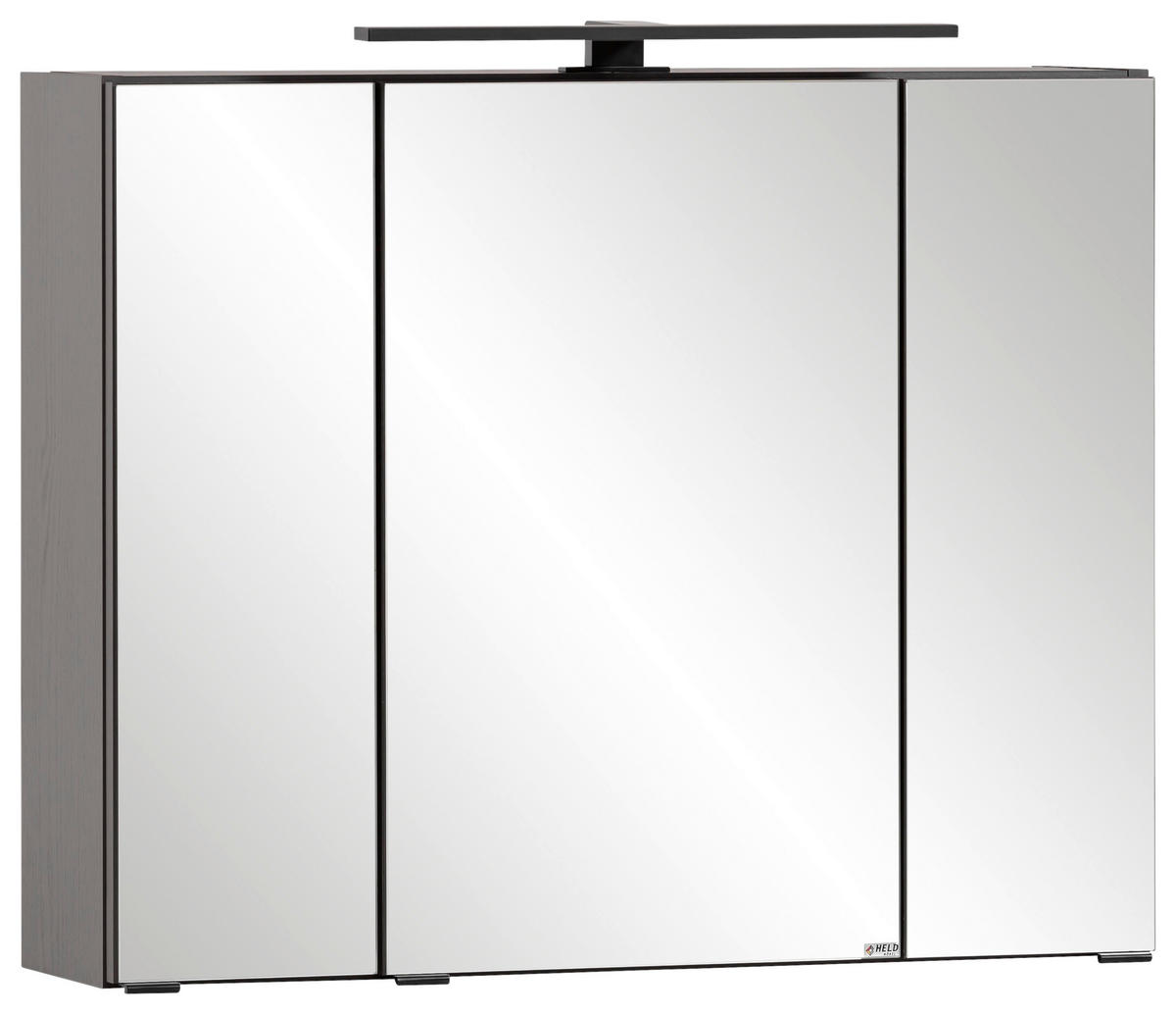 SPIEGELSCHRANK 80/64/20 cm  - Schwarz/Graphitfarben, KONVENTIONELL, Glas/Holzwerkstoff (80/64/20cm) - Xora