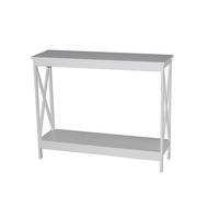 KONZOLNI STOL   100/80/30 cm   bijela  metal, drvni materijal  - bijela, Moderno, drvni materijal/metal (100/80/30cm)