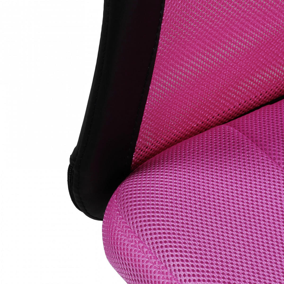JUGENDDREHSTUHL Lederlook, Netz Pink  - Chromfarben/Pink, MODERN, Kunststoff/Textil (60/100/60cm) - MID.YOU