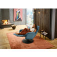 RELAXSESSEL in Leder Blau  - Blau/Schwarz, Design, Leder/Metall (76/108/86cm) - Dieter Knoll